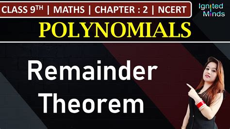 remainder theorem class 9 ncert